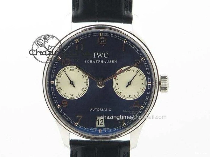 MIROTIME 0513 GoAnywhere Portuguese IW5444 RG White Dial RG Numbers On Brown Leather Strap A 7253